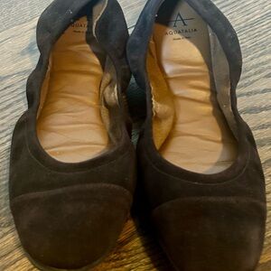 Aquatalia Women's Espresso Suede Loafers